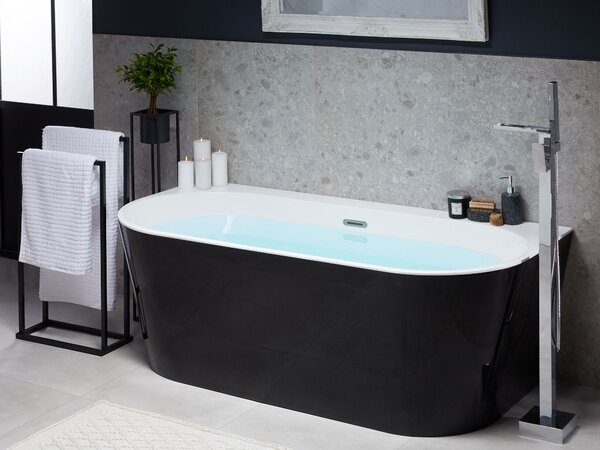 Vaňa biela sanitárny akrylát oválna 170 x 80 cm pre jednu osobu moderný dizajn