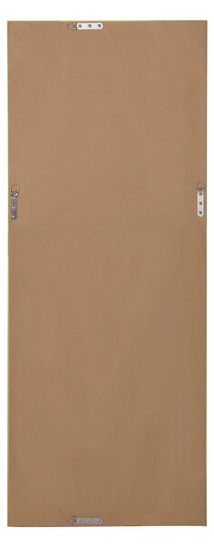 Nástenné zrkadlo biele a strieborné 50 x 130 cm obdĺžnikové moderné do obývacej izby a spálne