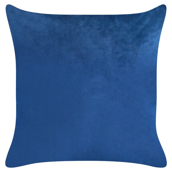 Sada 2 dekoratívnych vankúšov modrá so vzorom včiel 45 x 45 cm zamatové polyester moderný glamour štýl dekoračné doplnky