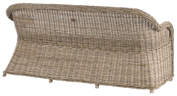 Záhradná lavička prírodná ratanová krémovobiely podsedák 189 cm interiér exteriér boho štýl záhrada terasa balkón