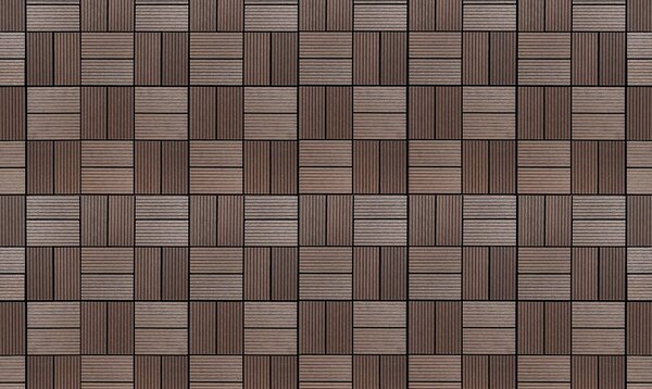 ALFIstyle WPC podlahové dlaždice 30x30 cm, hnedá (balenie)