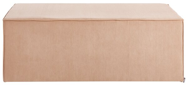 Taburetka béžová menčestrová čalúnená obdĺžnikový taburet lavička k posteli