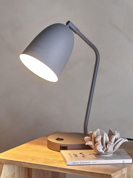 Stolná LED lampa Lemar Grey Metal