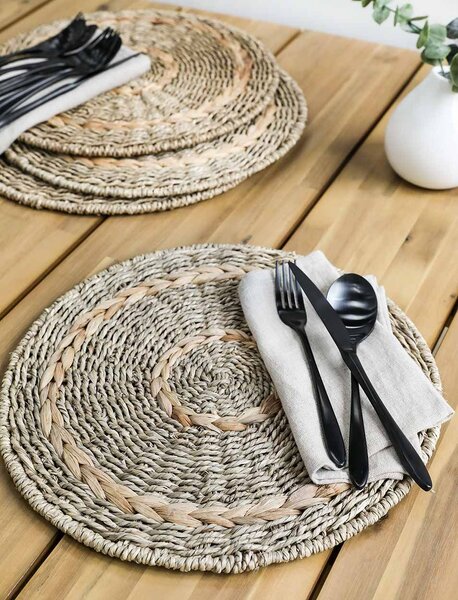 Okrúhle prestieranie Bayford Seagrass – set 4 ks