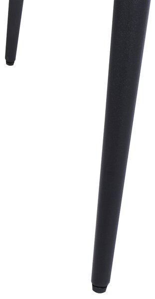 Okrúhly jedálenský stôl svetlé drevo MDF 100 cm čierne kovové nohy z ocele pre 4 osoby kuchynský nábytok