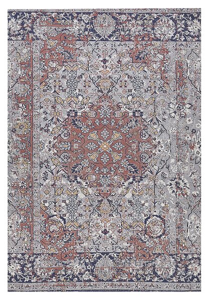 Koberec viacfarebný polyester a bavlna 140 x 200 cm orientálny vzor vintage dizajn obývacia izba spálňa