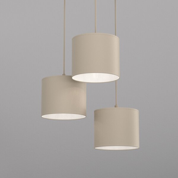 Luster na lanku ARDEN 3xE27/15W/230V priemer 30 cm béžový