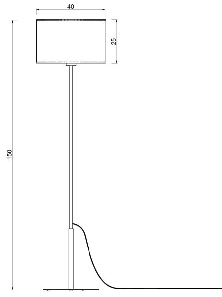 Stojacia lampa ARDEN 1xE27/15W/230V béžová