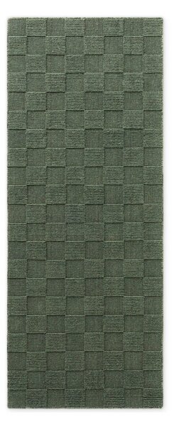 Tmavozelený ručne tkaný vlnený behúň 80x200 cm Scala – Villeroy&Boch