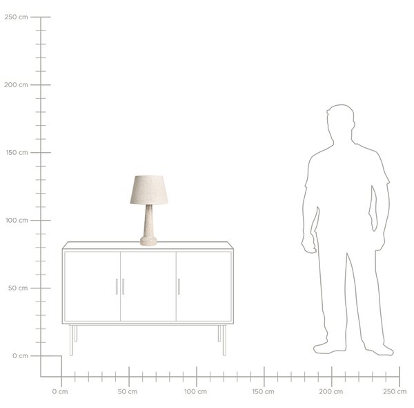 Stolná lampa svetlobéžová keramický podstavec ľanové tienidlo moderný štýl obývacia izba spálňa