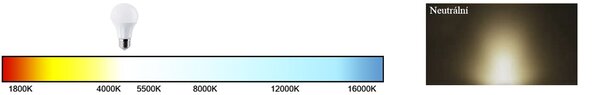 ECOLIGHT LED pásik - 230V - 1m - 60LED/m- 6W/m - 380Lm - IP68 - neutrálna biela - 10mm