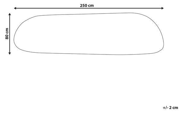 Koberec svetlobéžový viskóza vlna 80 x 250 cm ručne všívaný nízky vlas obývacia izba bavlnený podklad moderný štýl