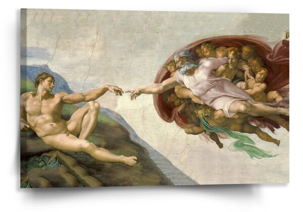 Sablio Obraz Stvorenie Adama - Michelangelo Buonarroti - 120x80 cm