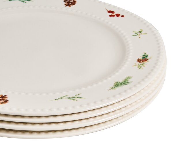 16-dielna sada jedálenského riadu biela porcelán reaktívna glazúra ručne vyrobený servis pre 4 osoby s vianočným motívom