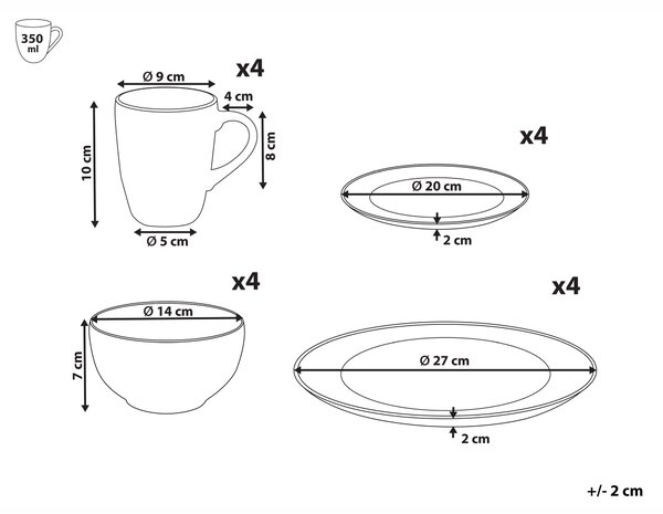 16-dielna sada jedálenského riadu biela porcelán reaktívna glazúra ručne vyrobený servis pre 4 osoby s vianočným motívom