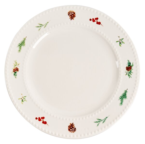 16-dielna sada jedálenského riadu biela porcelán reaktívna glazúra ručne vyrobený servis pre 4 osoby s vianočným motívom