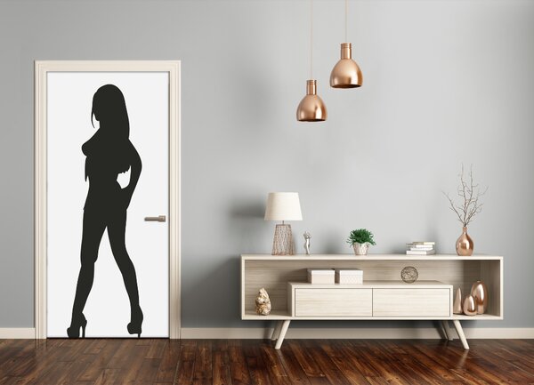Fototapeta na dvere silueta ženy 75x205 cm