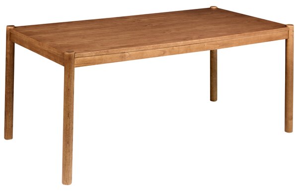 Jedálenský stôl dyha tmavý dub MDF nohy z brestového dreva 180 x 90 cm obdĺžniková dyhovaná doska tradičný štýl jedáleň kuchyňa