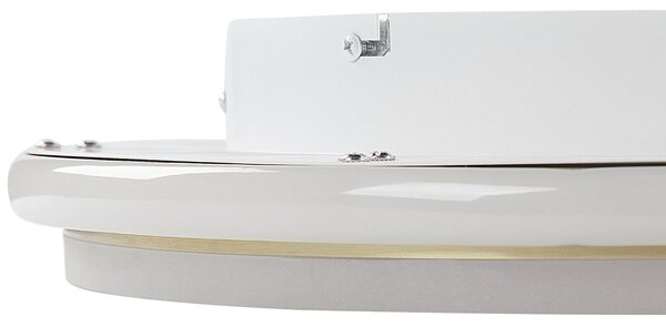 Stropná LED lampa zlatá kovová 64 cm akrylová prstencové tienidlo teplé biele svetlo