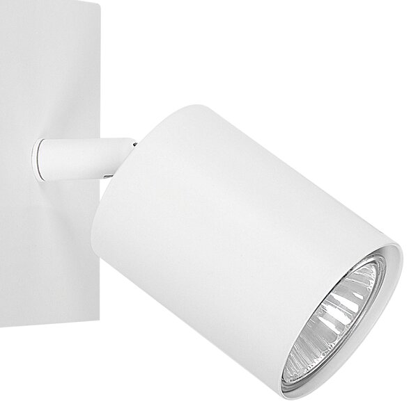 Sada 2 kovových nástenných svietidiel biela 12 cm nastaviteľné tienidlá nástenná lampa glamour industriálny dizajn
