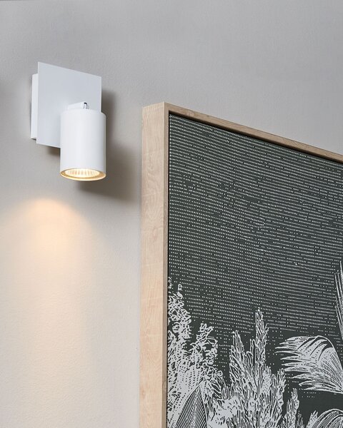 Sada 2 kovových nástenných svietidiel biela 12 cm nastaviteľné tienidlá nástenná lampa glamour industriálny dizajn