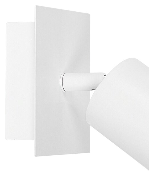 Sada 2 kovových nástenných svietidiel biela 12 cm nastaviteľné tienidlá nástenná lampa glamour industriálny dizajn