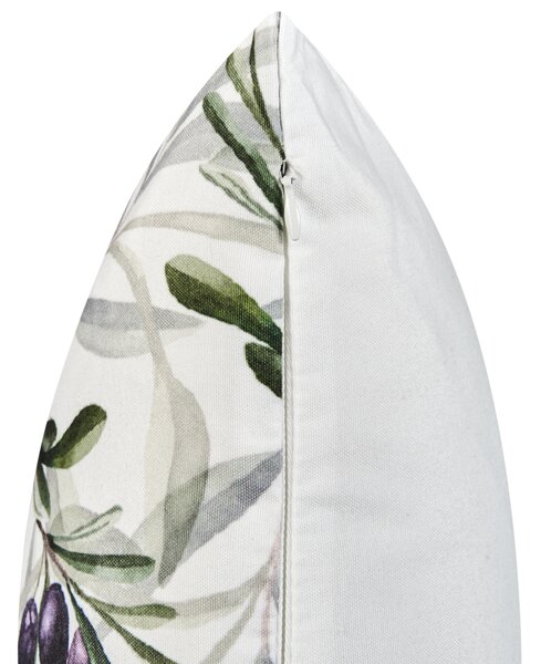 Sada 2 vonkajších dekoratívnych vankúšov viacfarebná polyester 45 x 45 cm vzor listov záhradné doplnky