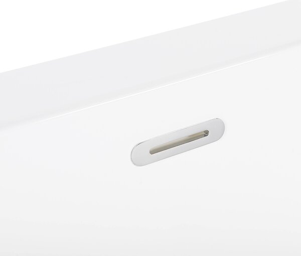 Vaňa čierna sanitárny akrylát 170 x 80 cm oválna pre jednu osobu minimalistický dizajn