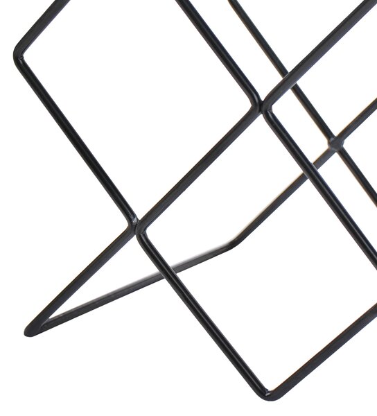 Stojan na víno čierny železo kov 38 x 26 x 17 cm na fľaše moderný industriálny štýl kuchyňa dekorácie