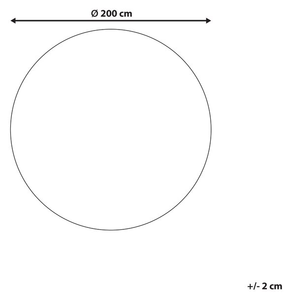 Koberec béžový viskózový ⌀ 200 cm asymetrický okrúhly nepravidelný tvar dizajnový koberec
