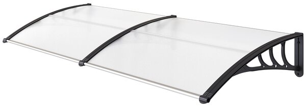 Strieška Outsunny na vchodové dvere 80 x 195 x 23 cm 5 mm polykarbonát hliník transparentný B70-047
