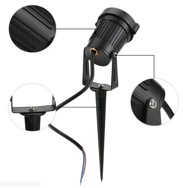 ECOLIGHT Zapustený LED záhradný reflektor EC79018 pre GU10 žiarovku