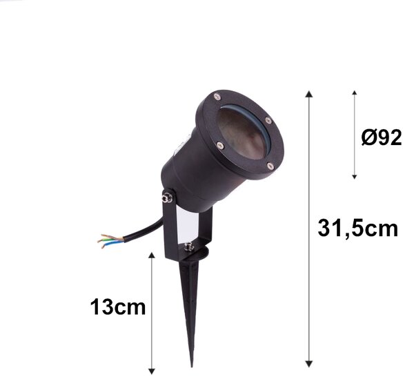 ECOLIGHT Zapustený LED záhradný reflektor EC79018 pre GU10 žiarovku