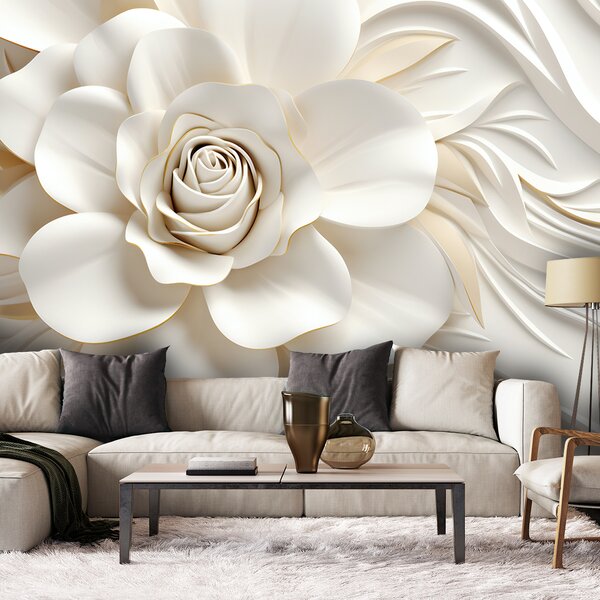 Fototapeta Krásna biela ruža Materiál: Vliesová, Rozmery: 200 x 140 cm