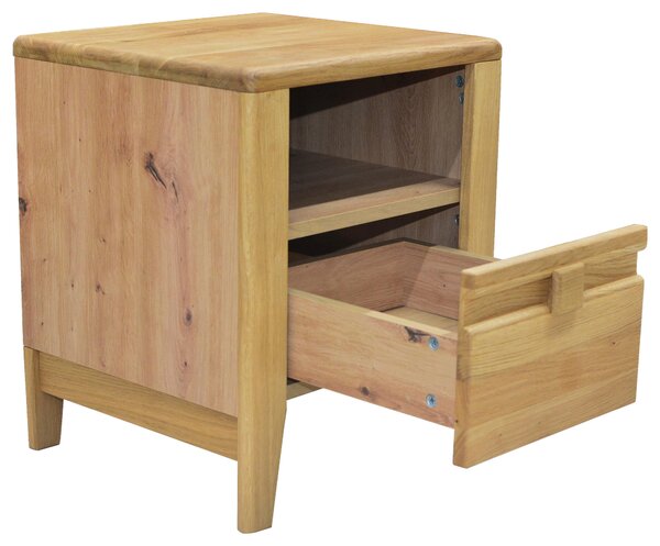 NOČNÝ STOLÍK, divoký dub, dub artisan, divoký dub, 45/54/42,7 cm Linea Natura - Spálňové sety