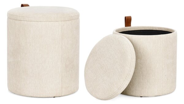 2SET KATIA NATURAL taburet s úložným priestorom
