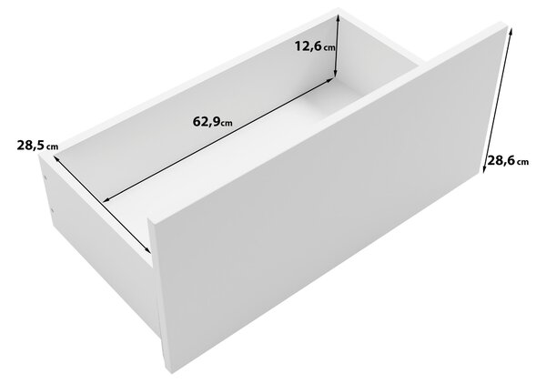 NÍZKA KOMODA, biela, biela s vysokým leskom, 180/61,8/34,5 cm P & B - Online Only drobný nábytok, Online Only