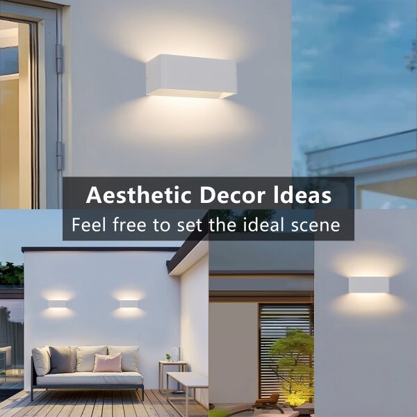 Brilagi - LED vonkajšie nástenné svietidlo DONNANI LED/7W/230V 20 cm biele IP44