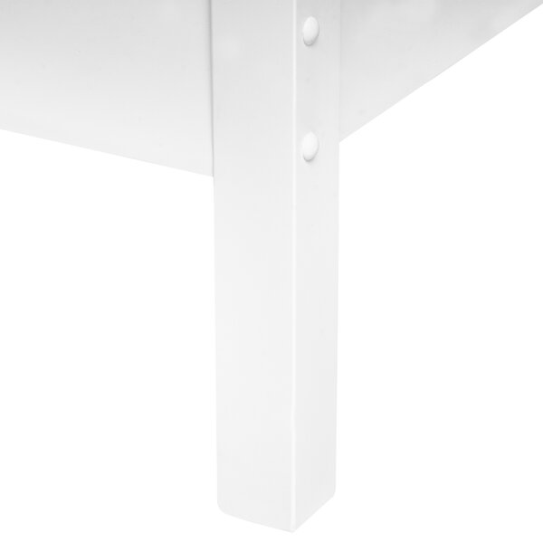 Posteľ biela kaučukové drevo 90 x 200 cm lamelový rám kovové rúrky moderný štýl