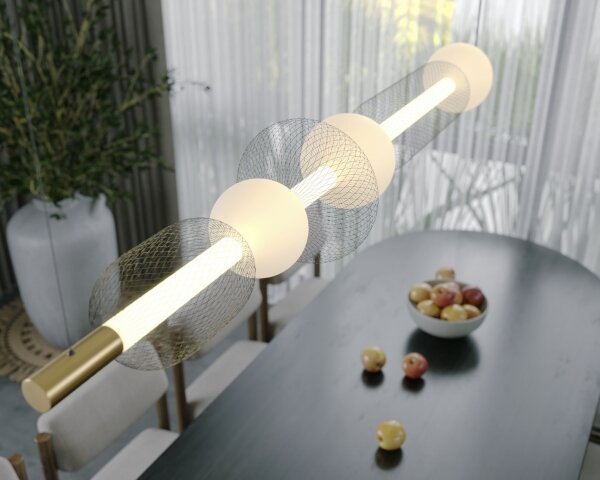 MAXLIGHT P0593 - LED Luster na lanku BORA LED/29W/230V biela/čierna