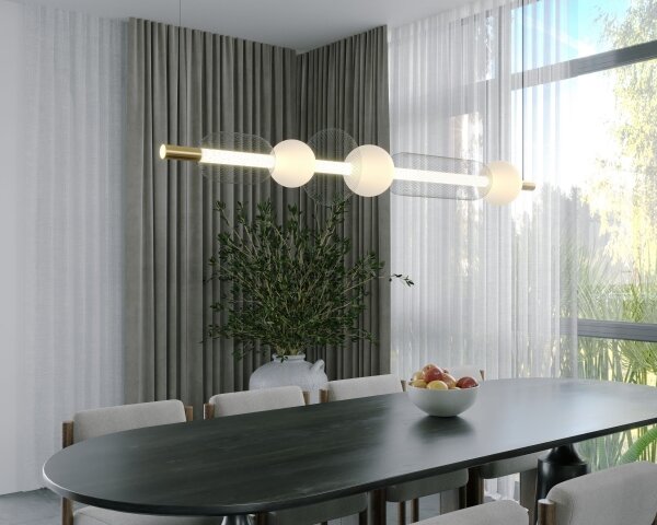 MAXLIGHT P0593 - LED Luster na lanku BORA LED/29W/230V biela/čierna