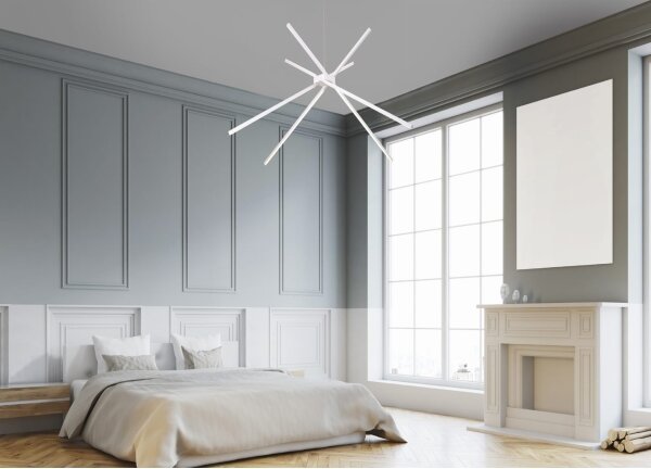 MAXLIGHT P0270 - LED Luster na lanku SPIDER LED/33W/230V biela