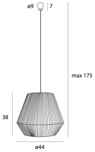 MAXLIGHT P0584 - Luster na lanku PRASLIN 1xE27/15W/230V pr. 44 cm béžová
