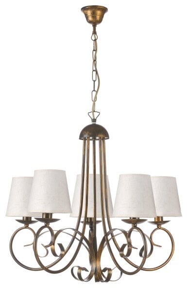 ONLI - Luster na reťazi POMPEI 5xE14/6W/230V bronzová
