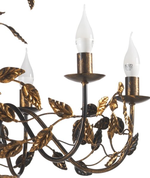 ONLI - Luster na reťazi COLLANA 6xE14/6W/230V bronzová/zlatá