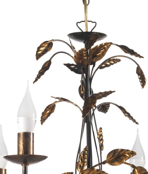 ONLI - Luster na reťazi COLLANA 6xE14/6W/230V bronzová/zlatá