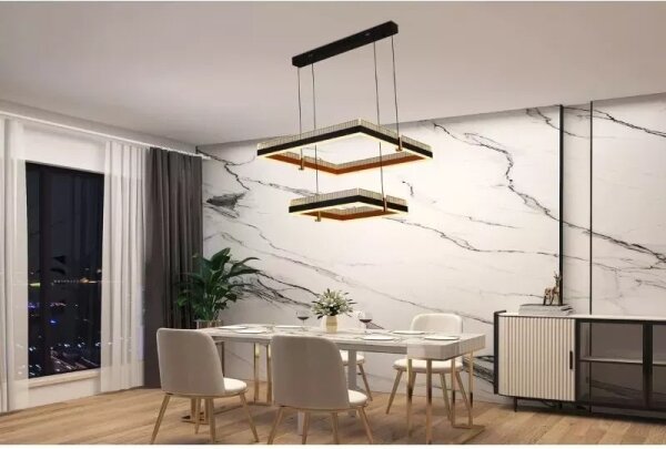 LED Stmievateľný luster na lanku LED/50W/230V 3000-6500K + diaľkové ovládanie