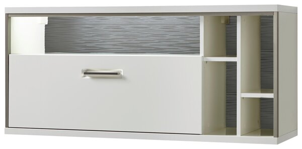 ZÁVESNÝ DIEL, sivá, strieborná, biela, biela s vysokým leskom, 124/56/38 cm Livetastic - Online Only obývacie izby, Online Only