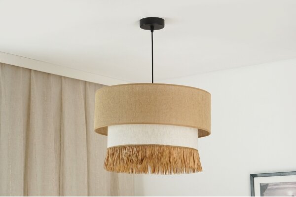 Brilagi - Luster na lanku WINNETOU BOHO 1xE27/15W/230V pr. 45 cm hnedá/krémová