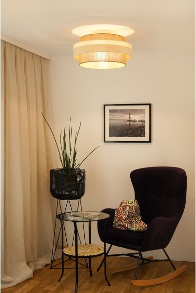 Brilagi - Prisadený luster SPACE LIGHT 1xE27/15W/230V pr. 50 cm béžová/krémová